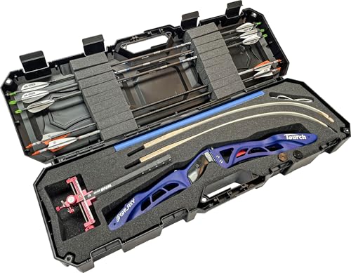 MTM BC34TD Takedown Recurve Bow Hard Case Lockable & Airline Approved, Holds 16 Arrows, Made in USA