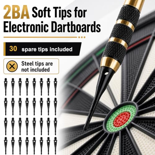 Soft Tip Darts Set 18g with Brass Barrels, Flight, Shaft & Case - 3 Pack
