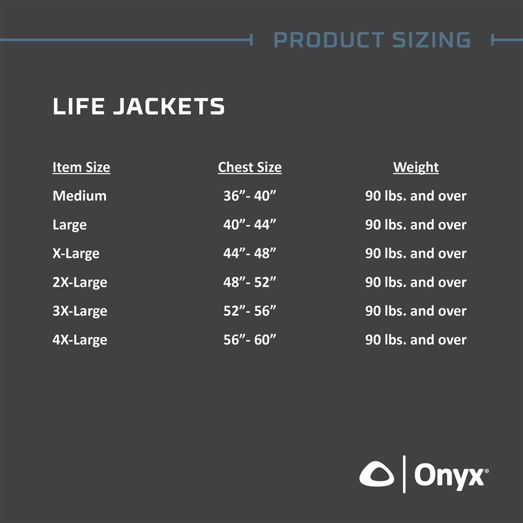 Onyx Classic Sport Life Jacket - USCG Approved for Boating, Fishing & Hunting | Durable Mesh Design