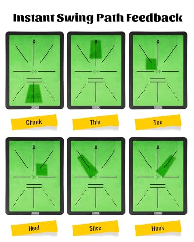Golf Practice Hitting Mat with Swing Path Feedback & Impact Detection for Indoor Outdoor Use
