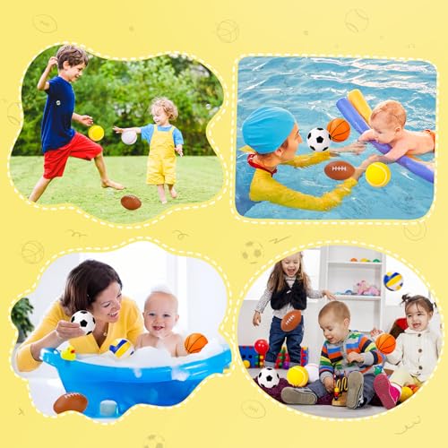 Kids Foam Ball Set - 6 Soft 3.5 Inch Sports Balls for Indoor & Outdoor Play - Variation of THIS listing