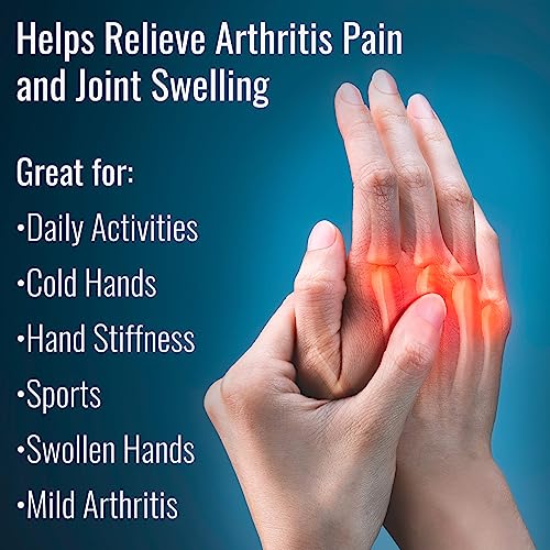Heelbo Large Arthritis Compression Gloves for Pain Relief - Open-Finger, All-Day Comfort