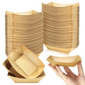 200 Pack Mini Kraft Food Boats - 1/4 lb Nacho & Snack Trays Bulk