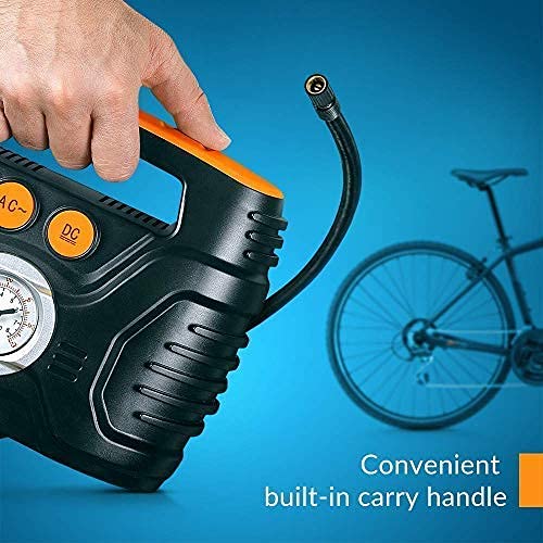 Portable Air Compressor Pump with Analog Gauge for Car & Home - 120 PSI