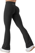 YEOREO Mini Flare Leggings - High Waisted, No Front Seam, Hidden Scrunch | Women's Workout Yoga Pants
