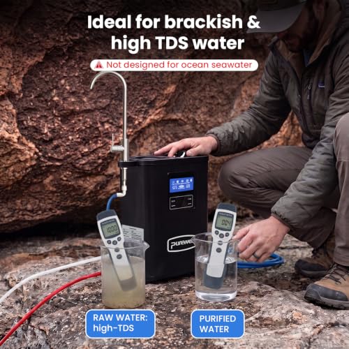 Portable Electric RO Water Filter System with UV Light - Black, 1 Unit