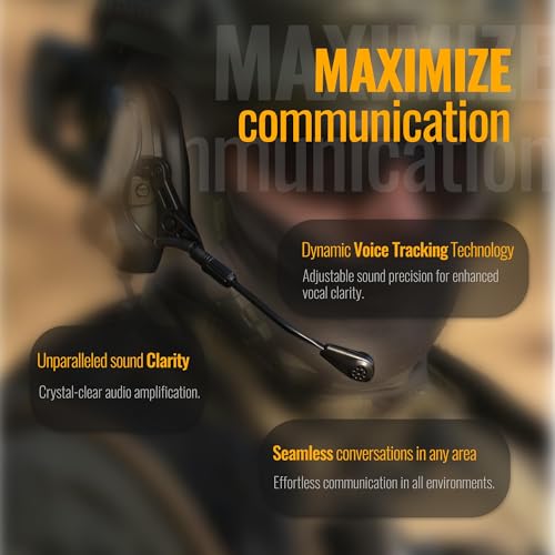 EARMOR M32X Tactical Helmet Headset with Mic ARC Rail Ear Muffs - Green