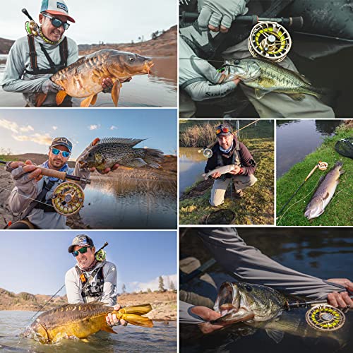 Gold Maxcatch AVID PRO Fly Fishing Reel 3/5wt Large Arbor CNC Aluminum
