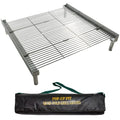 QuadFold Portable Grilling Grate for Fire Pits & Camping, Fits Up to 24 Burgers