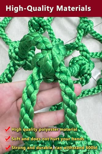 Heavy-Duty Climbing Net for Kids & Adults 3x9ft, 600lb Capacity, Premium Polyester Rope