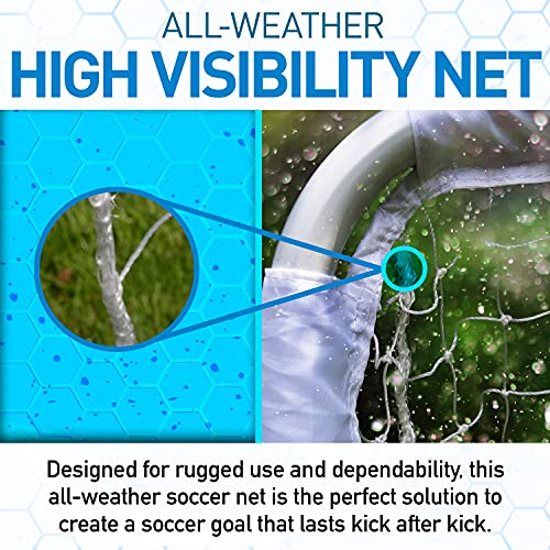 All-Sport Steel Soccer and Lacrosse Goal 50 x 42 Inches - Durable Multi-Sport Frame
