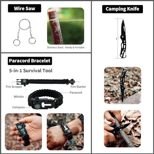 RHINO RESCUE Survival First Aid Kit for Hiking Backpacking Ranger Green