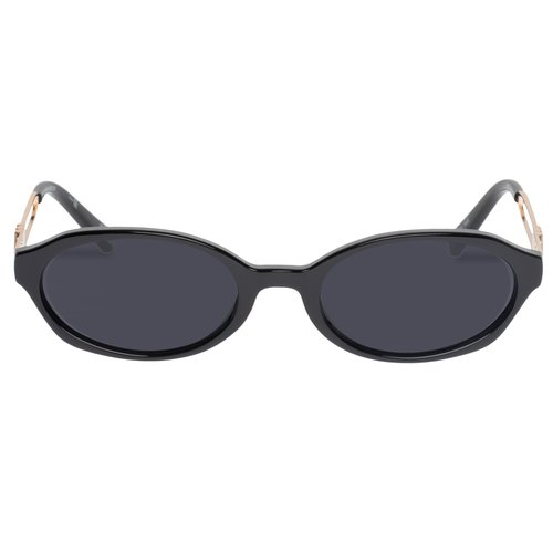 Le Specs Lunita Sunglasses - Black, Oval, Unisex, Minimalist Y2K Style
