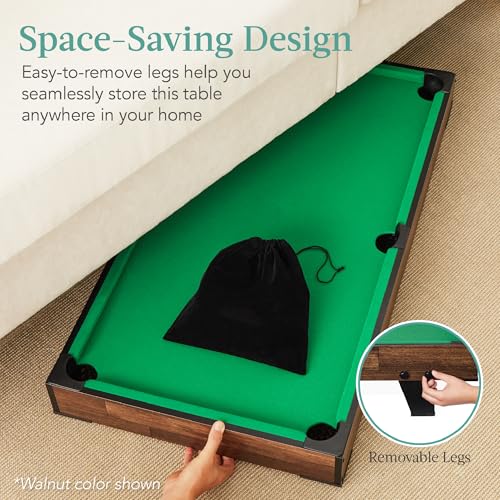 40-Inch Arcade Style Billiard Table for Kids & Family, Includes Cue Sticks & Balls