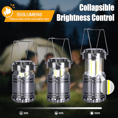 Camping Lantern Battery Pack - 20 Black LED Lanterns with 60 AA Batteries
