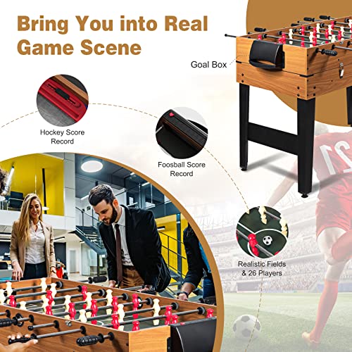 Goplus 48-Inch 3-in-1 Multi-Game Table for Family & Party Entertainment
