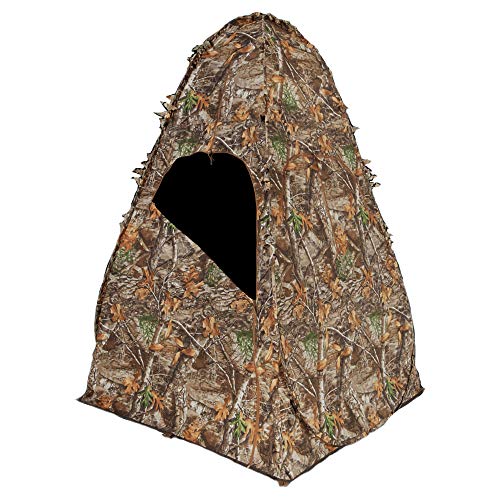 Ameristep Outhouse Spring Mossy Oak Break-Up Ground Blind - Hunting Concealment, Portable, 78"