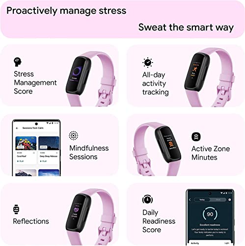 Fitness Tracker with Heart Rate Sleep Monitoring & 2 Bands - Inspire 3 Lilac