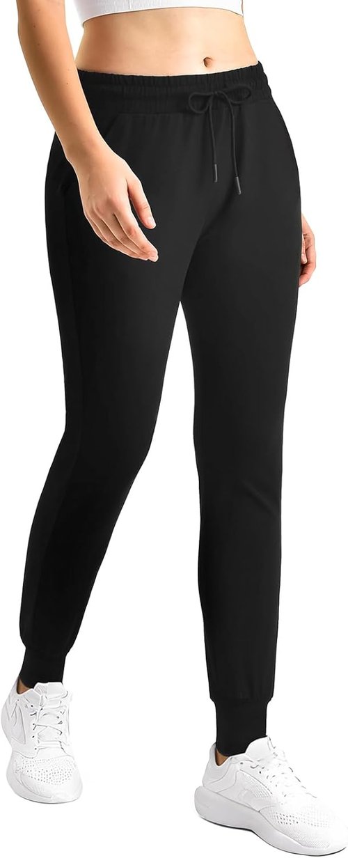 CADITEX Women's Joggers - Stretchy Active Sweatpants with Pockets for Travel & Workouts
