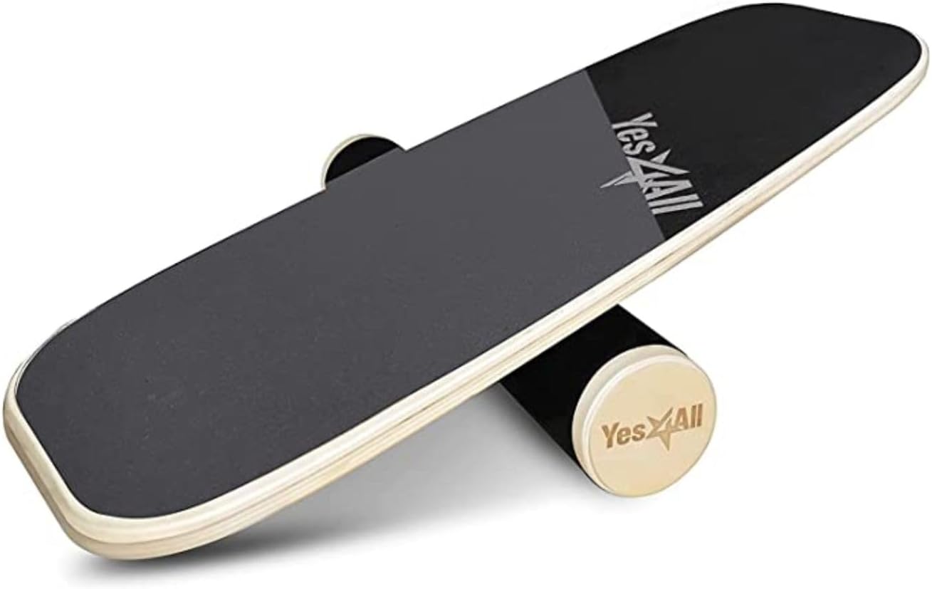 Yes4All Balance Board - Surf Trainer for Enhanced Core Strength & Balance Control | Adjustable Stoppers