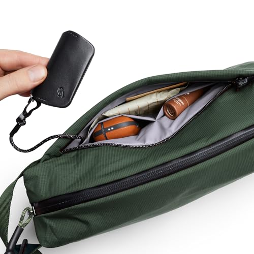 Lightweight Crossbody Sling Bag - Spruce, Expandable, Water-Resistant