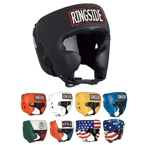 Boxing Headgear - Muay Thai MMA Sparring Head Protection, Black, Medium