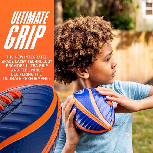 Nerf Spiral Grip Spacelace Football Mini 8.5in Blue/Orange - Spiral Design