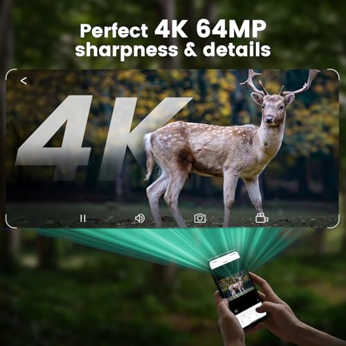 MAXDONE 2-Pack Solar Trail Camera 4K WiFi Night Vision GameCam PH960W