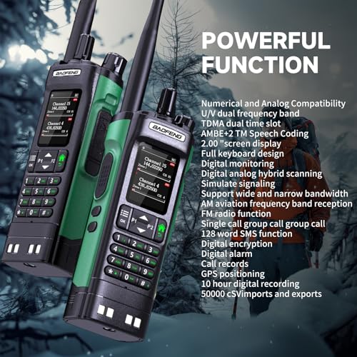 Baofeng DM-32 UV/Analog Digital 2-Way Radio GPS Satellite Matching Black