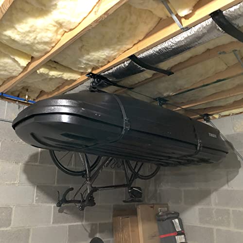 EasyLift Garage Ceiling Hoist System - Holds 150 lb, Includes Adjustable Straps