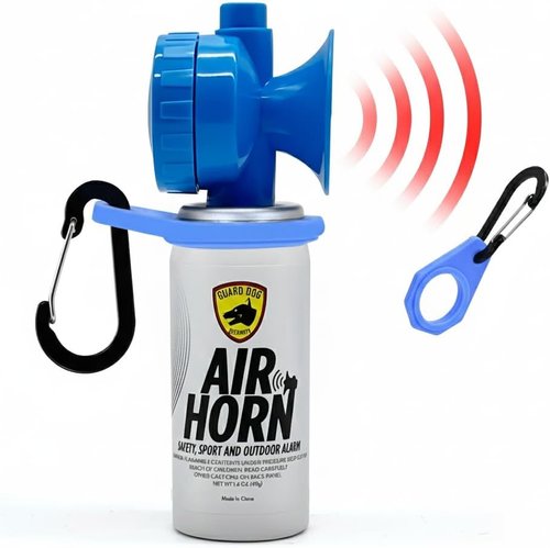 Guard Dog Security Air Horn - Loud Mini Handheld Safety Horn | Self-Defense, 1.4 oz Can, Audible Over 1 Mile