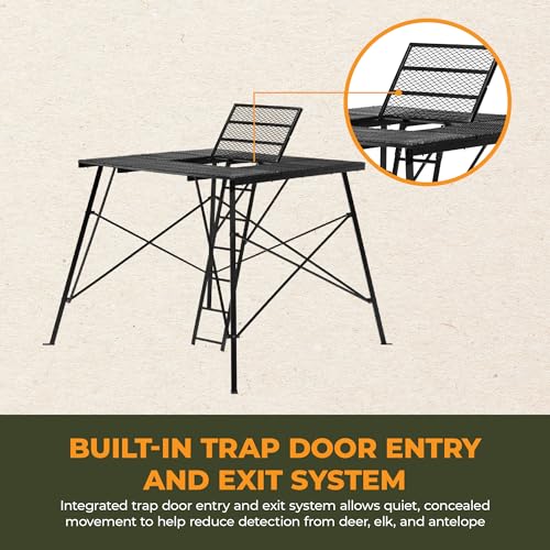 Muddy Steel Ground Blind Platform 65x65 Inches with Trap Door, Supports 500 lbs