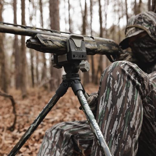 Realtree Original Hunting Tripod with Gun Clamp, 20-42 Inch Adjustable, Lightweight & Secure