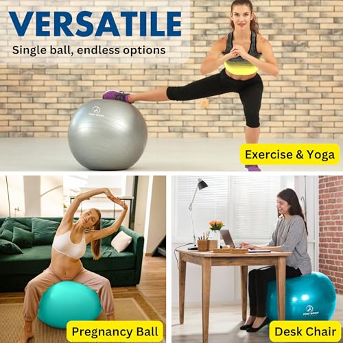 ProBody Pilates Yoga Ball 65cm - Vibrant Exercise Ball for Yoga & Fitness