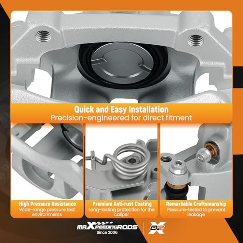 maXpeedingrods Brake Calipers for Ford Mustang 2011-2014 2010-2014 4.0L 4.6L V8 5.0L Rear Left Right Set 18B4926+18B4927