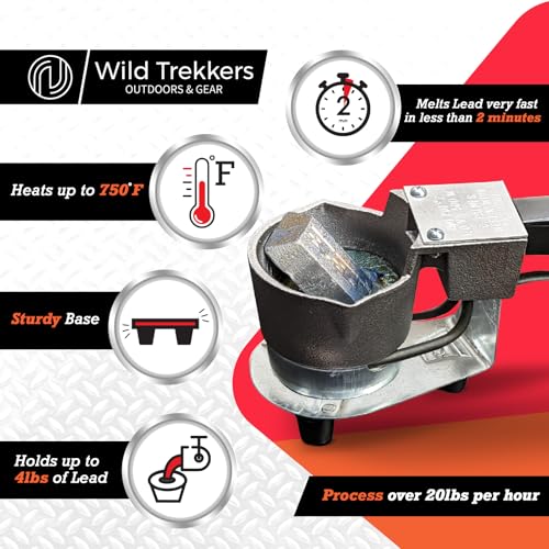 Wild Trekkers Lead Melting Pot 4L Electric Sinker & Bullet Casting