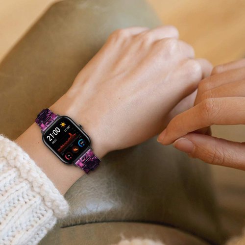 FitTurn Resin Bracelet Compatible with Hero Band III,FITVII,Donerton, Misfit Vapor,Popglory, KALINCO,CanMixs P22, AGPTEK LW31 Band for Women Replacement Bracelet Strap Metal Stainless Steel Buckle