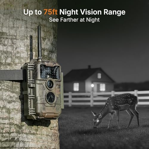 GardePro E6 WiFi Trail Camera with External Antenna, 64MP & Night Vision