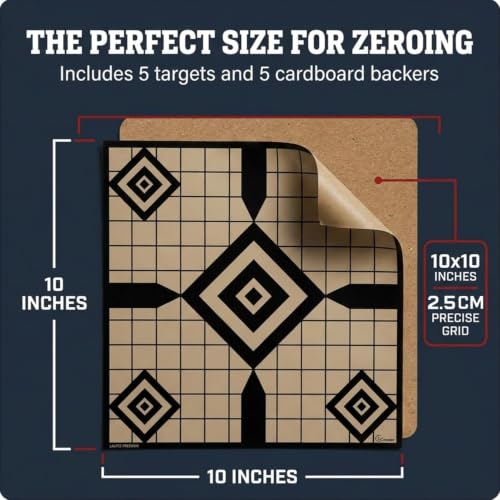 Diamond Thermal Zeroing Targets for Scopes - Passive Range Practice, 5 Pack