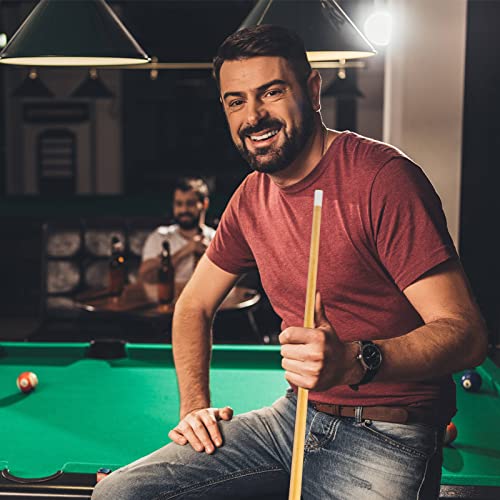 Wettarn 58 Inch Hardwood Pool Cues Set 12 Oz 13mm Tips Black, 8 Pack