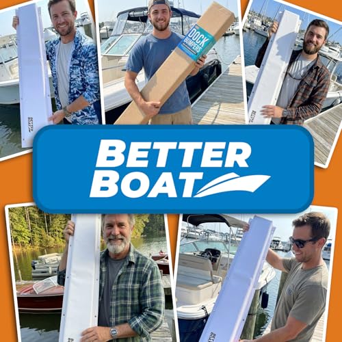 Boat Dock Bumper Guards 6x4 Inch High-Density Foam with 59 Inch Length, Marine Vinyl, Corner & Piling Protection