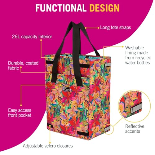 Po Campo Tropical Nights Bicycle Pannier Bag Waterproof Rear Rack Storage