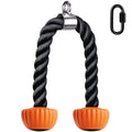 SELEWARE Tricep Rope Cable Machine Attachments for Gym, Universal Tricep Pull Down Rope with Soft Rubber Ends for Pulley System Home Gym Workout Fitness (Orange, 28")