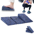 Calf Stretching Slant Board Set 3 Pieces with Adjustable Angles - Black & Blue