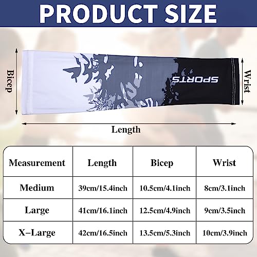 UV Sun Protection Arm Sleeves 4 Pairs Cooling Ice Silk Sports Cover for Men Women