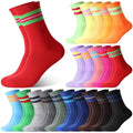 Colorful Crew Socks 20 Pairs Unisex Cotton & Polyester Casual Socks