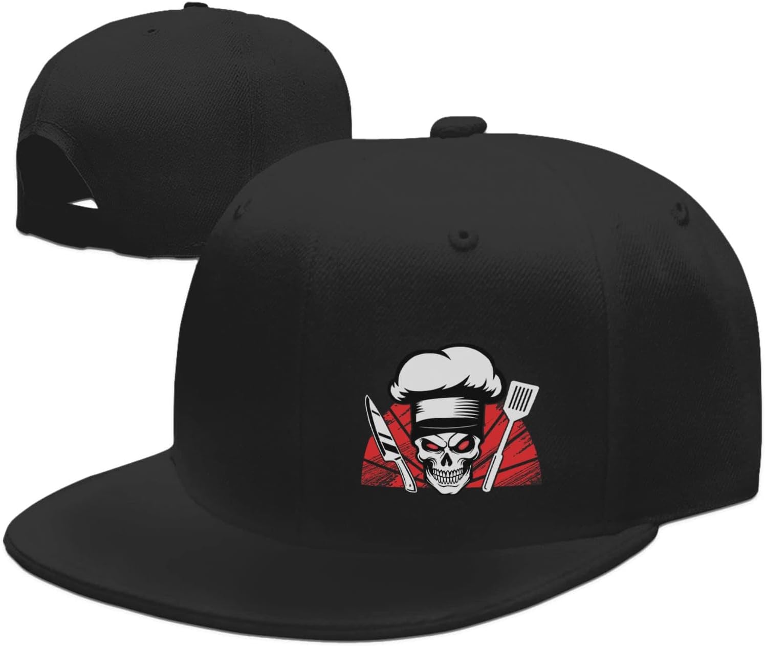 Snapback Hats for Men - Adjustable Black Flat Bill Baseball Cap | Stylish & Comfortable Fit