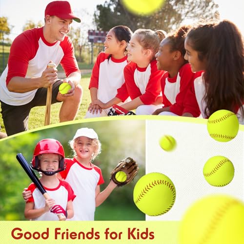 20 Softball Practice Balls with Mesh Bag - 12 Inch Training Softballs for Sports