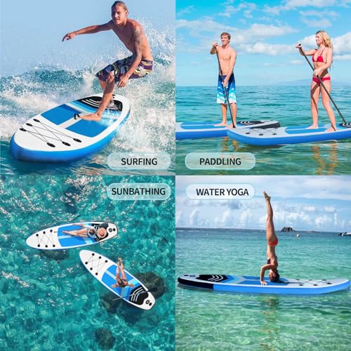 Inflatable Stand Up Paddle Board SUP Kit with Pump, Paddles & Bag