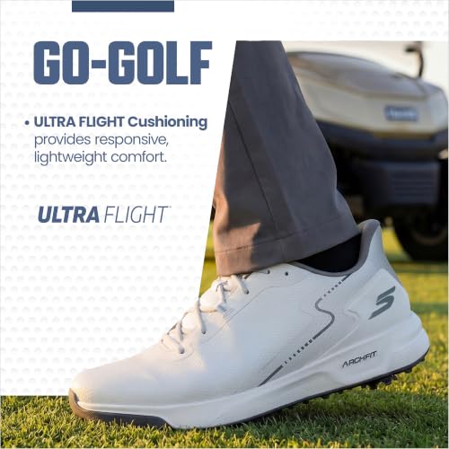 Skechers Men's Elite Vortex Rival Golf Shoes White 13 Waterproof Support